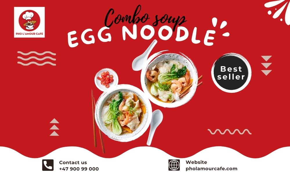 Egg noodle combo soup