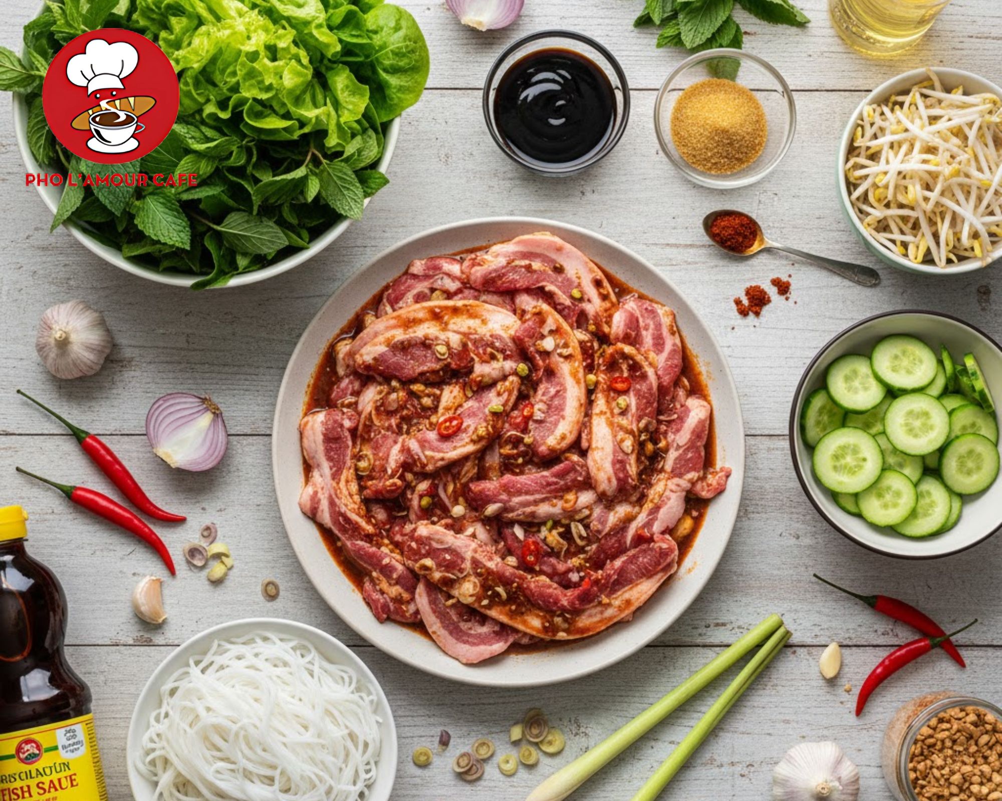 Detailed instructions on how to make simple grilled pork vermicelli