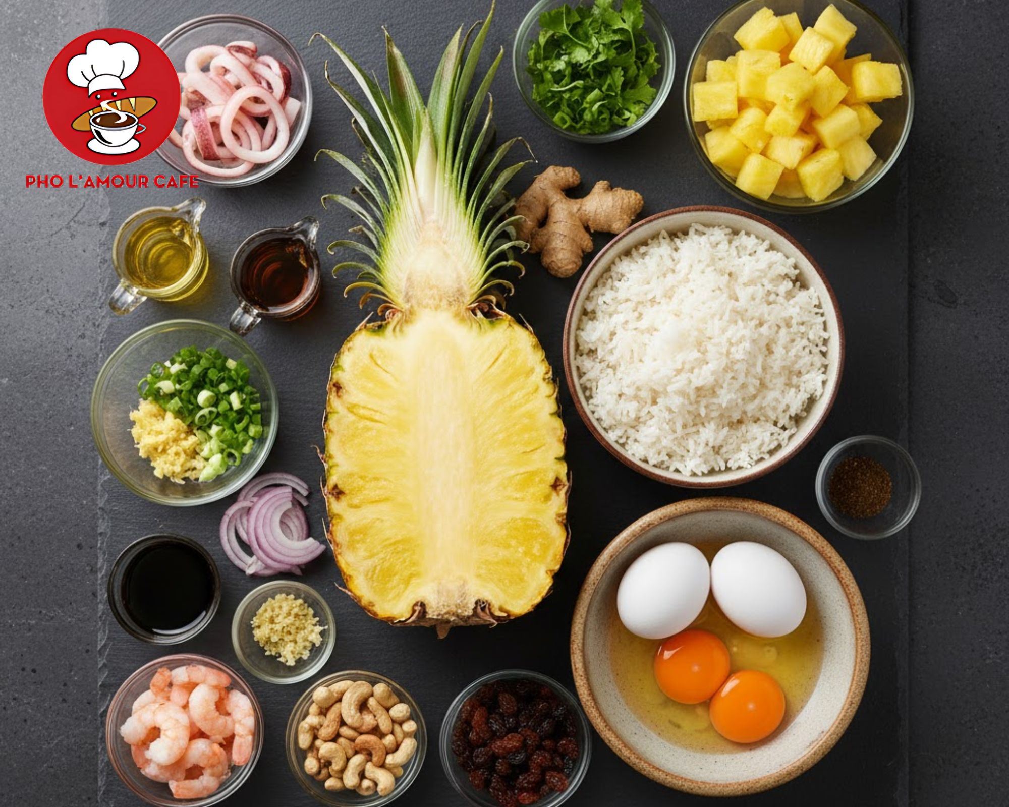 How to make pineapple seafood fried rice