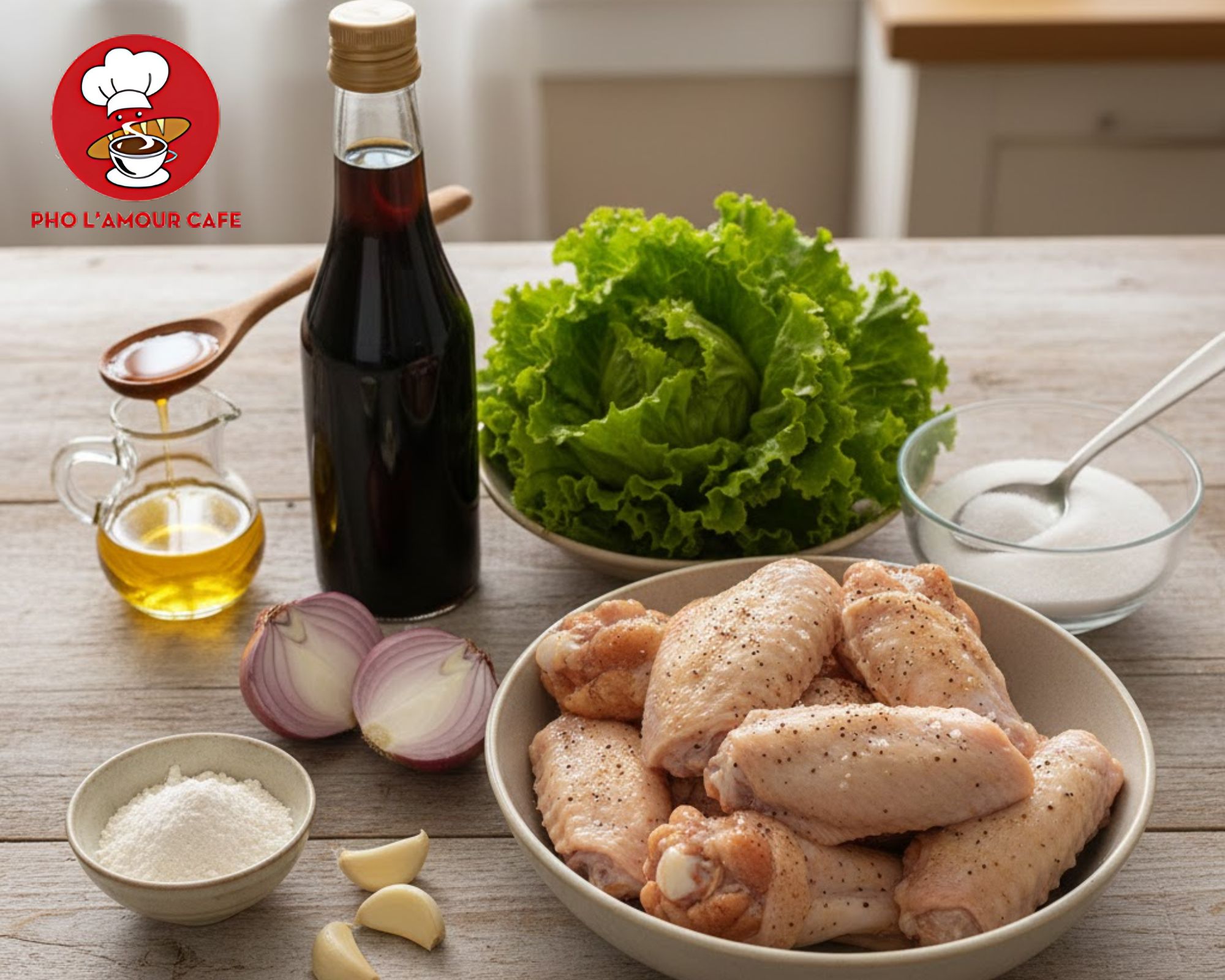Ingredients for Fried Chicken Wings with Fish Sauce