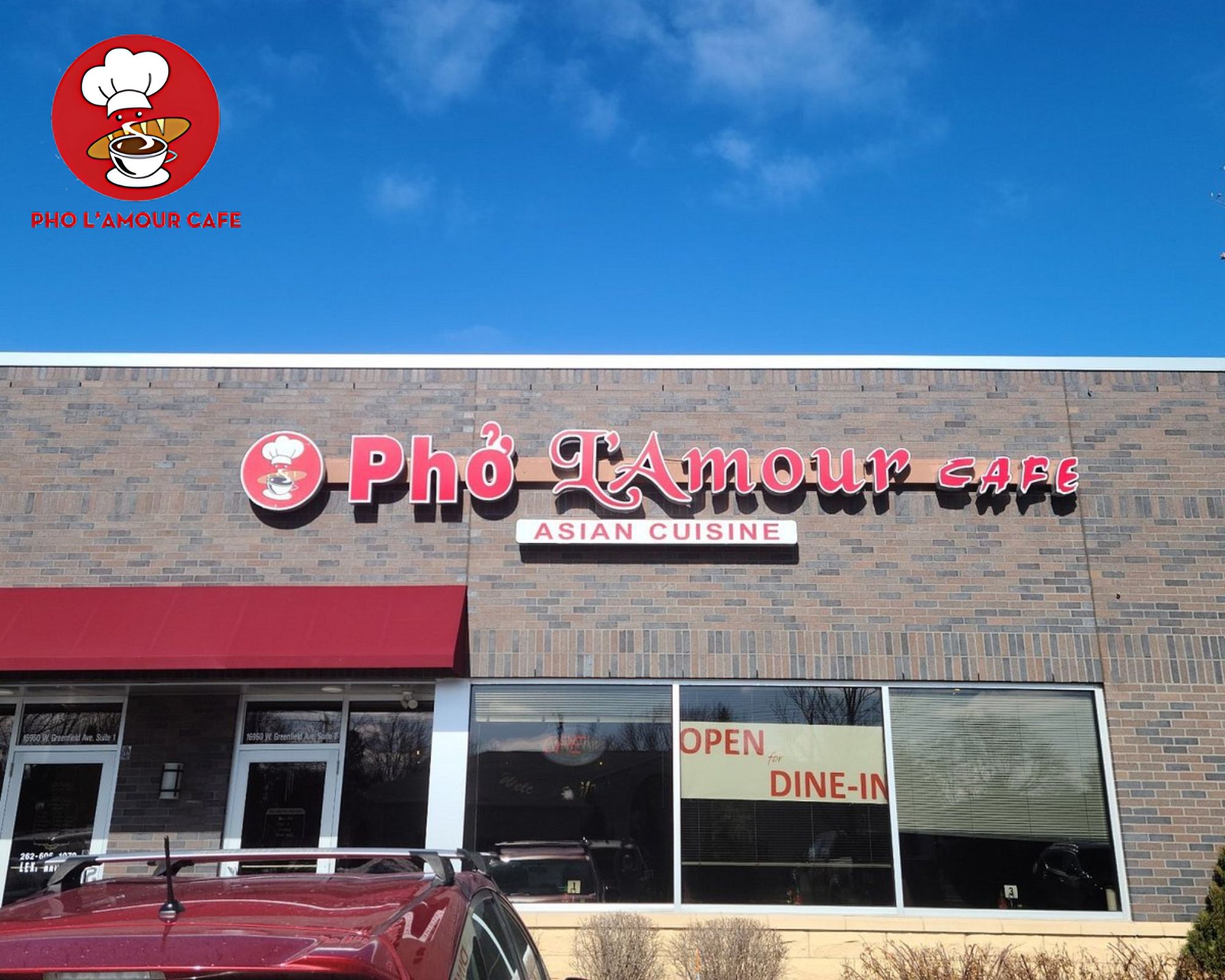 Pho Well-done Brisket at Pho L’Amour Cafe Brookfield, a signature Vietnamese dish with authentic flavors